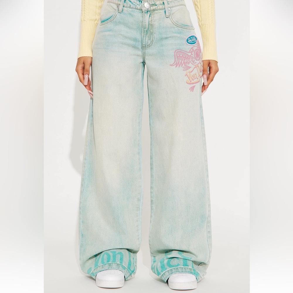 Women's Light Blue Von Dutch Jeans